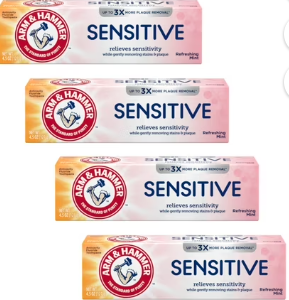 Arm & Hammer Sensitive Teeth With Whitening Strengthen Enamel 4.5oz 4 Pack